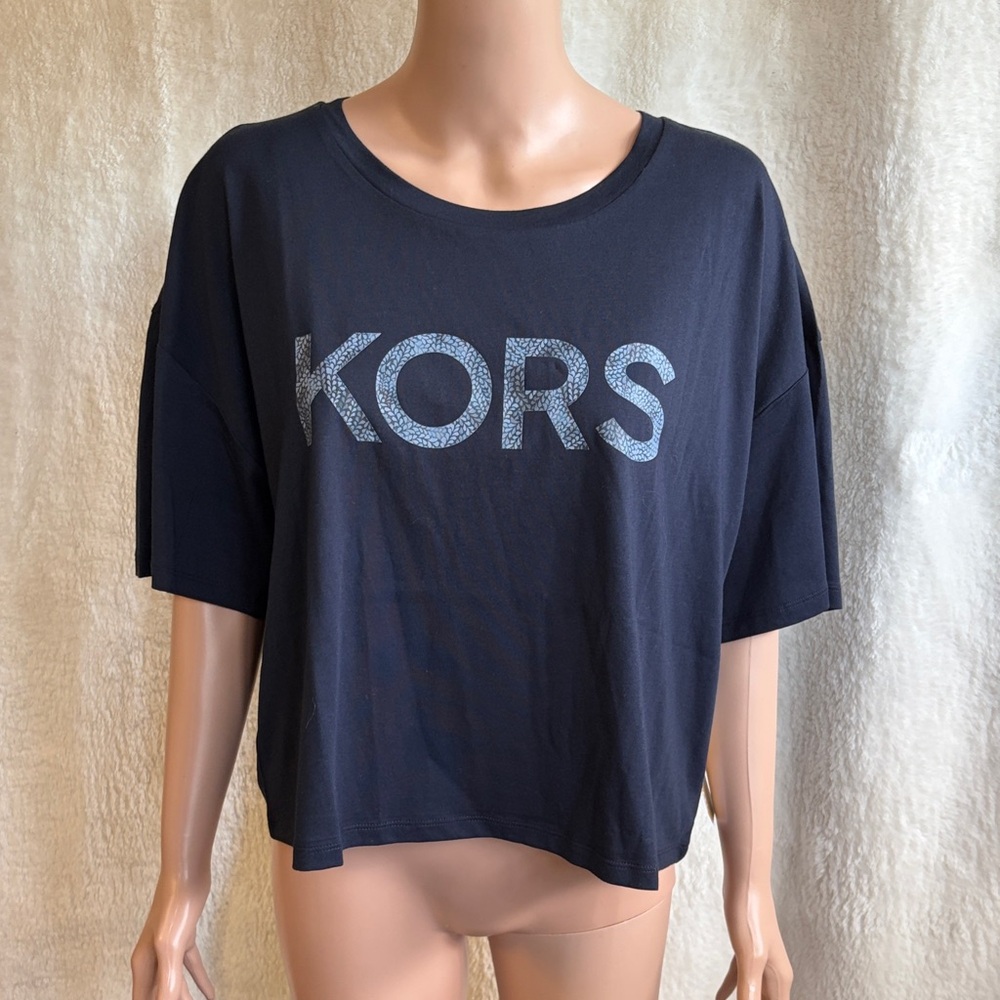 NWT MICHAEL KORS Navy Blue Women's Top Sz XL NWT